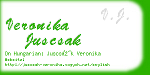 veronika juscsak business card